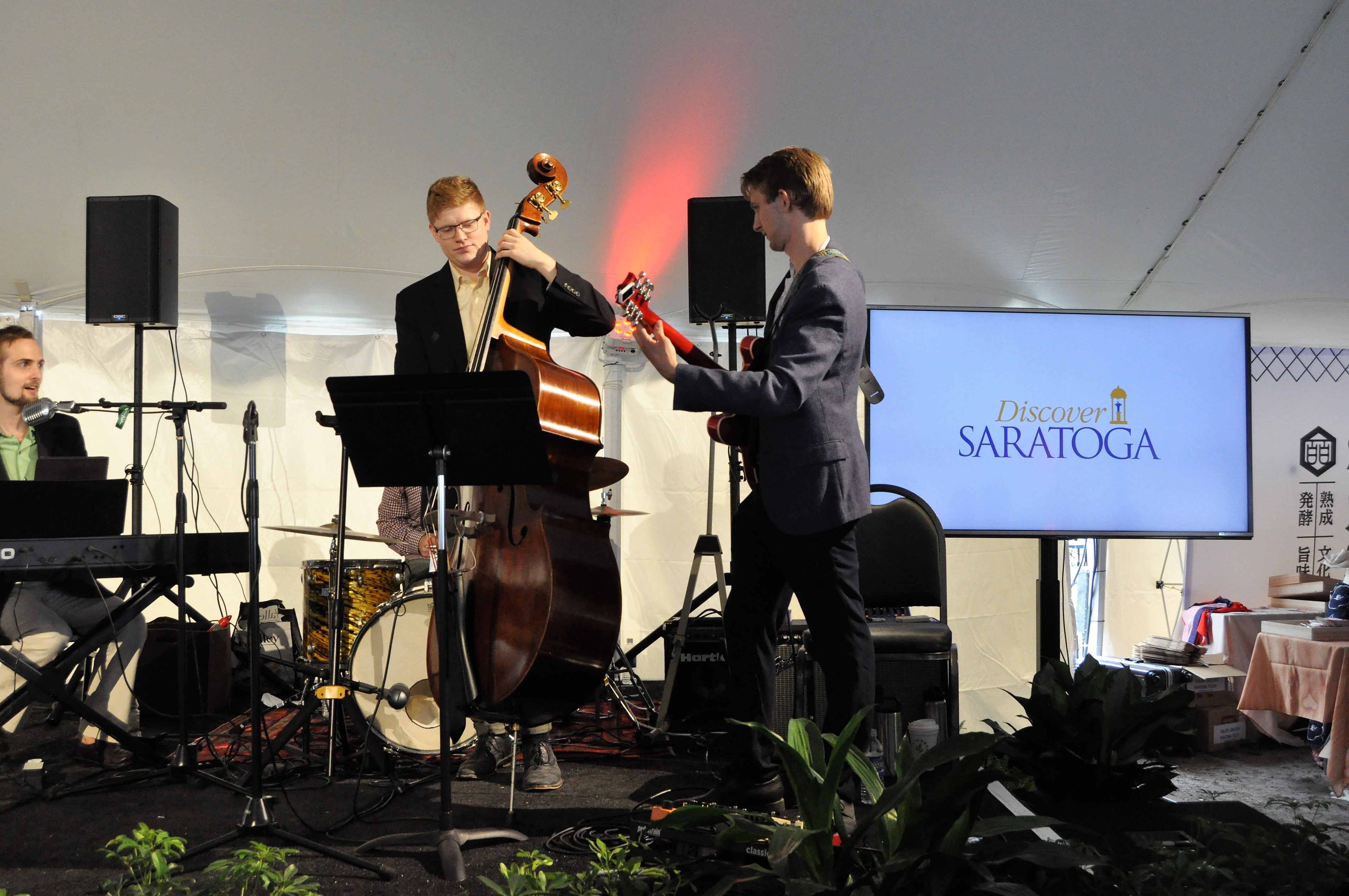 Band performing live on stage