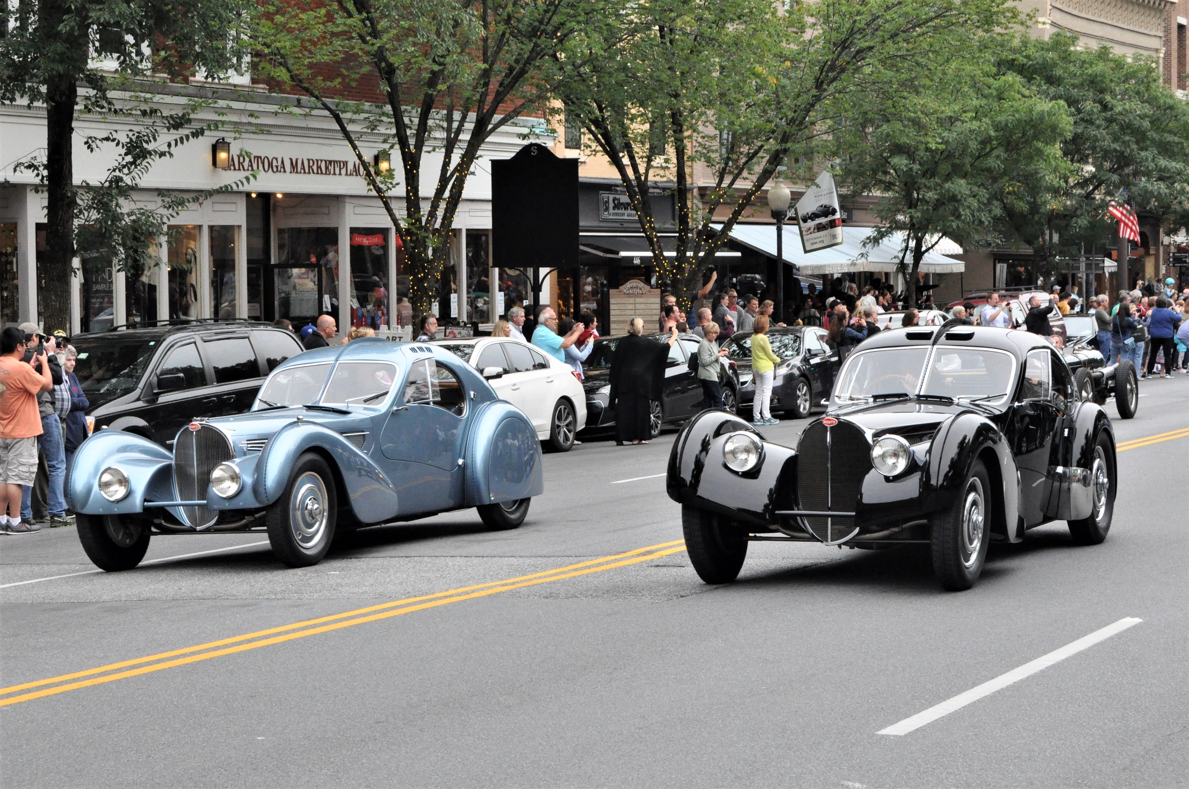 Featured Bugattis in parade