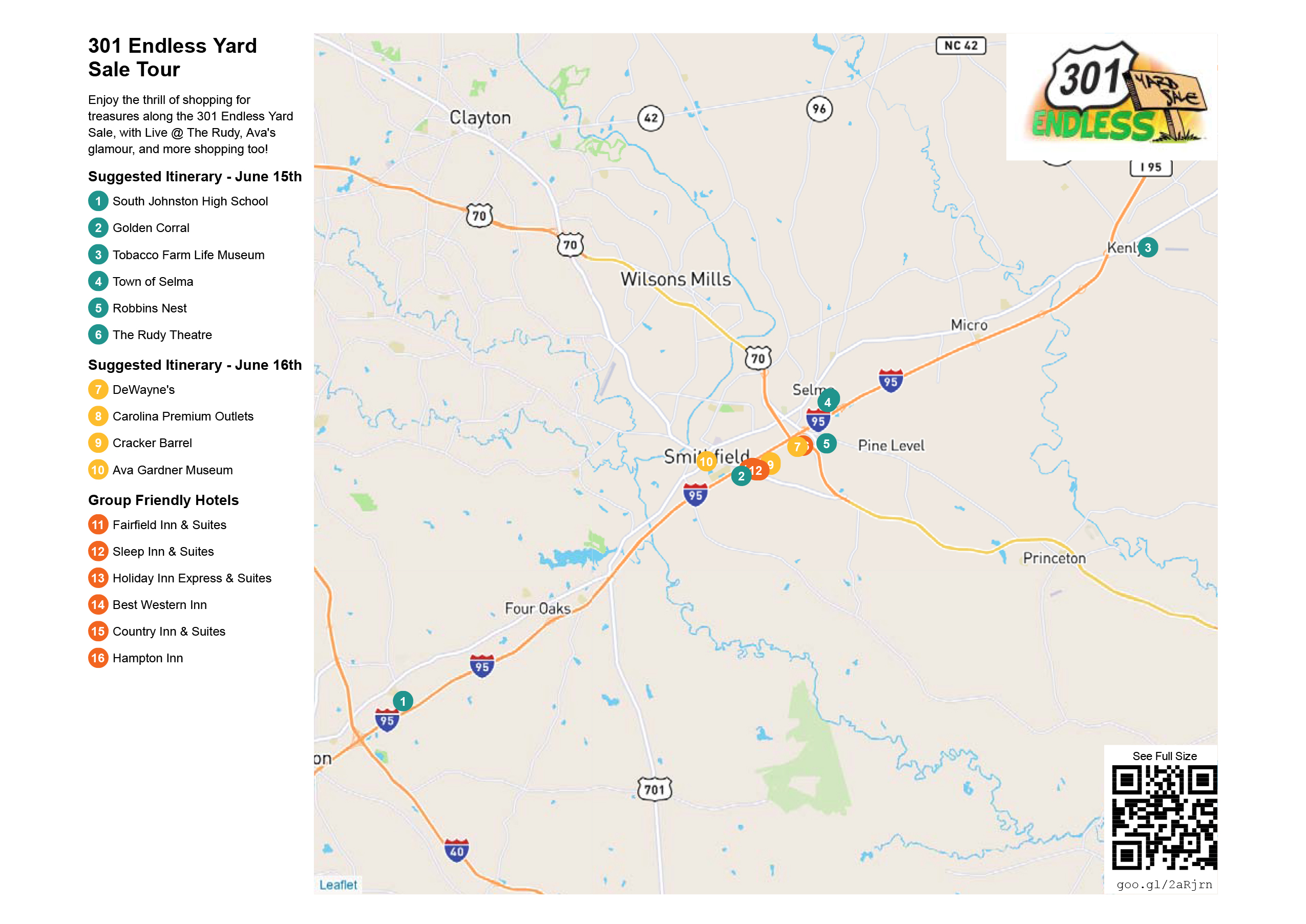 301 Group Tour Itinerary