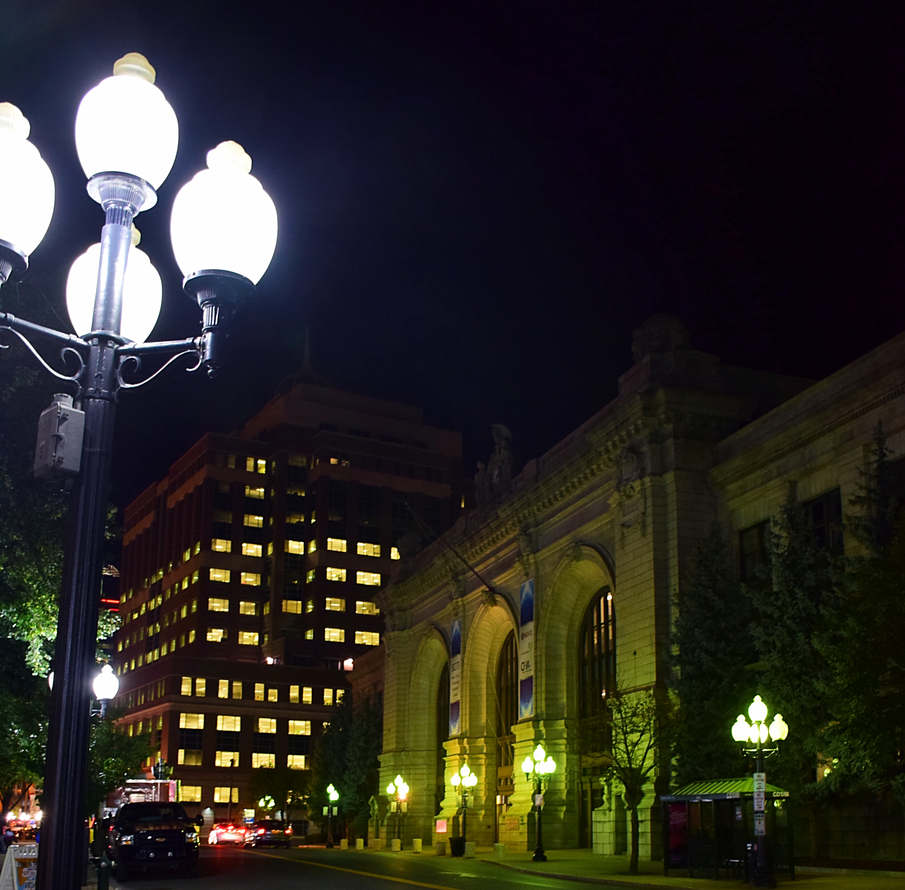 Downtown Albany at night