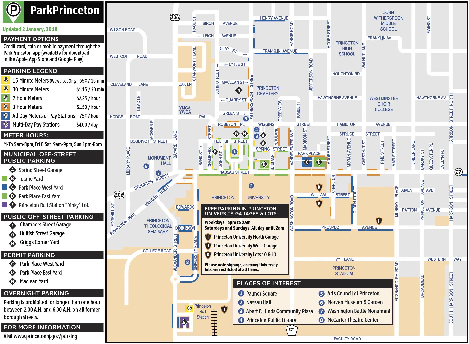 Parking Guide For Downtown Princeton Free Garages