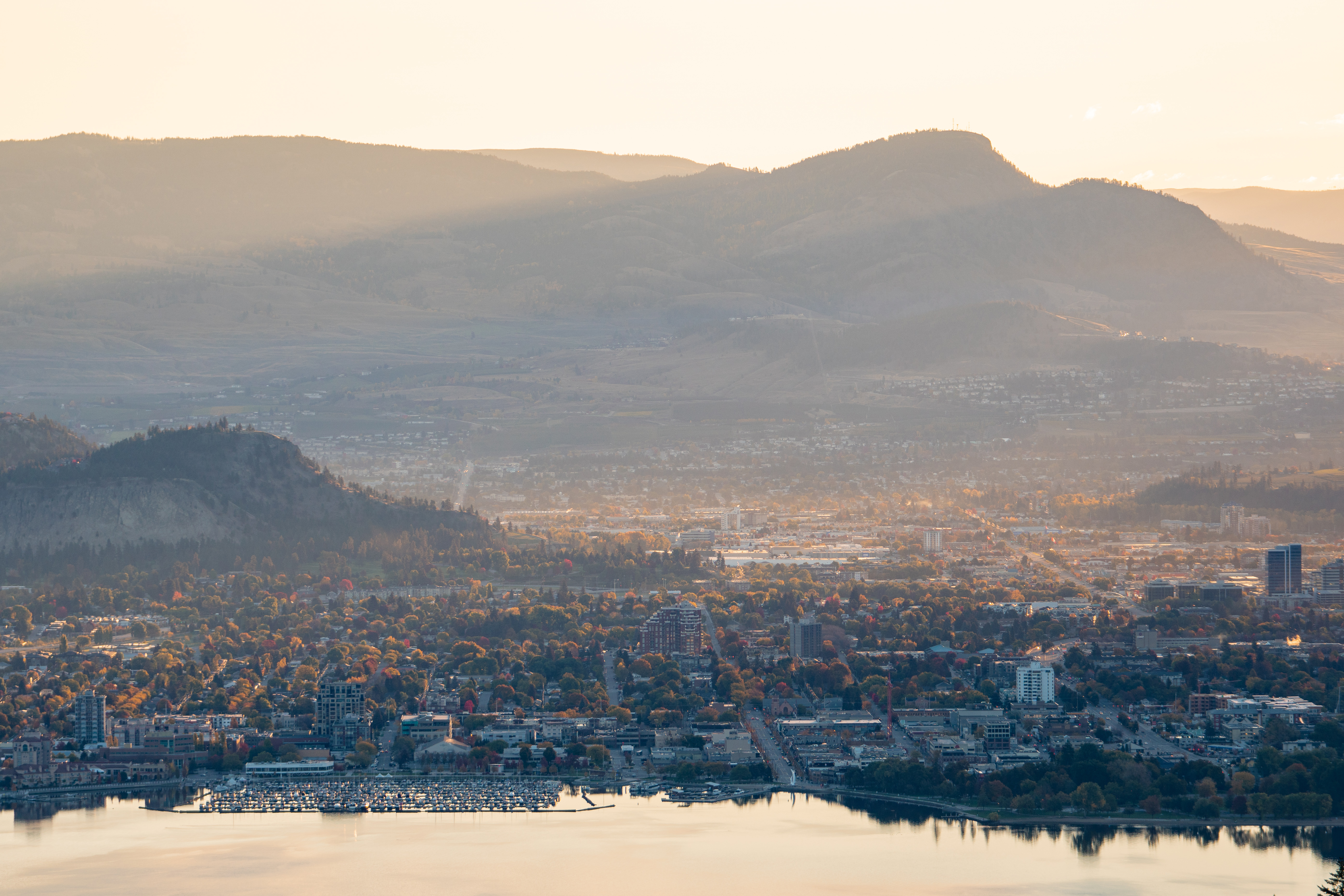 Map Of Kelowna Okanagan Lake British Columbia Canada