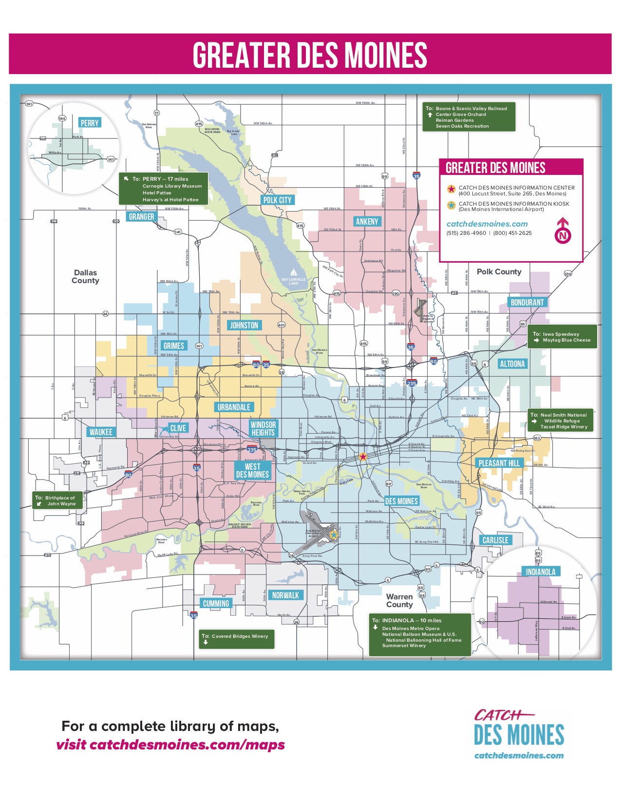 Des Moines Metro Map East Map