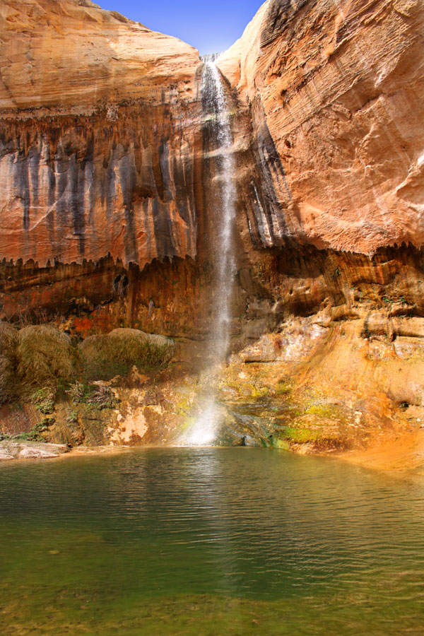 Canyon Upper Calf Creek Falls Hike Lower Creek Falls Utah Calf
