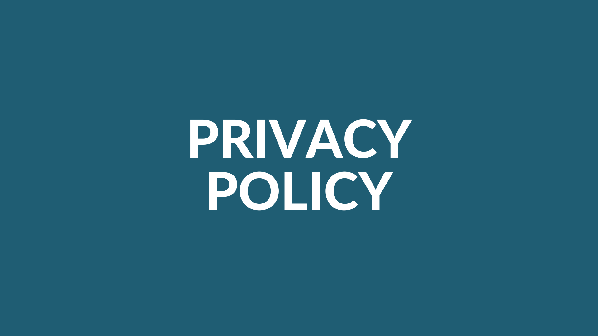 Privacy Policy