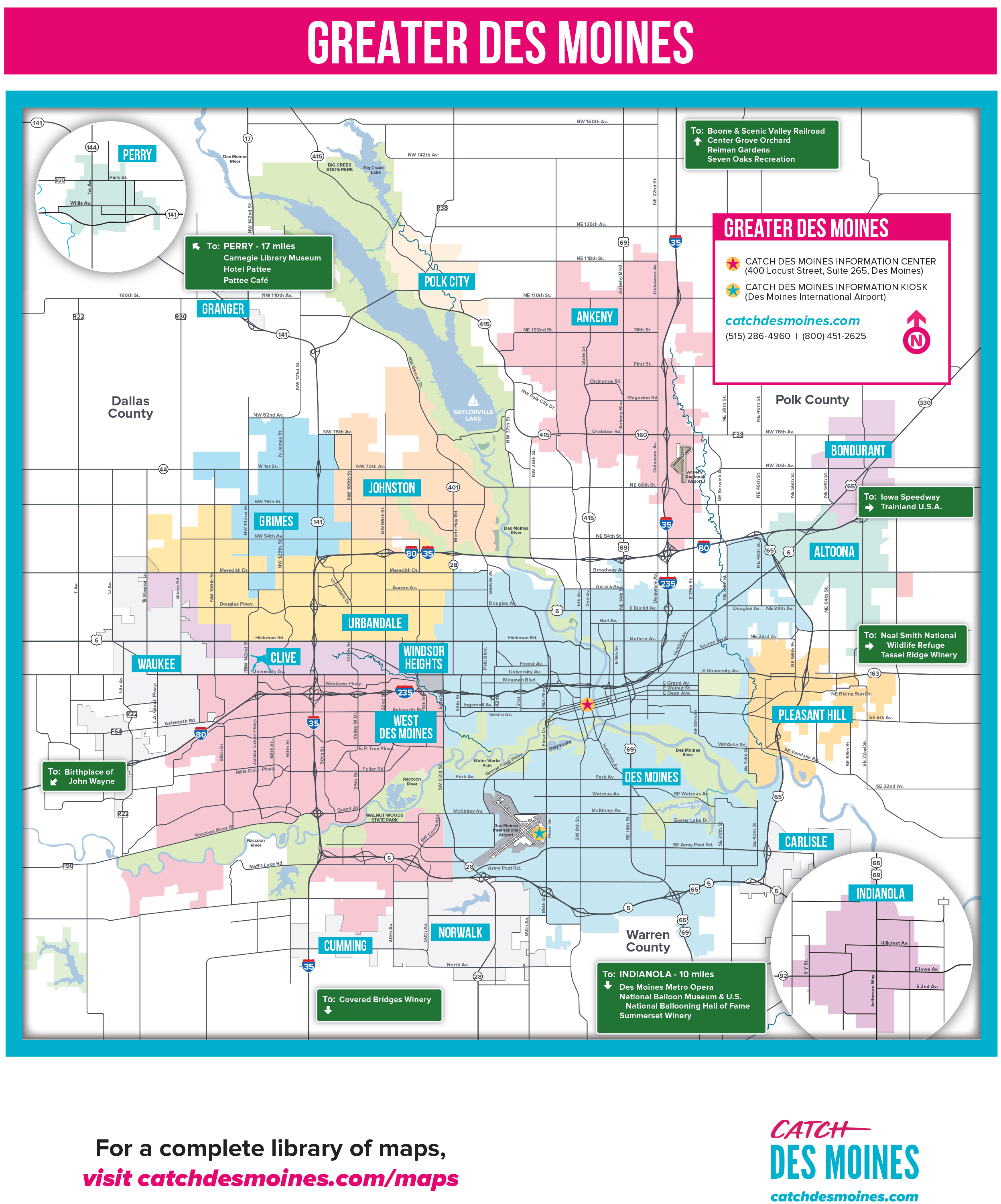Des Moines Suburbs Map Greater Des Moines Maps | Downtown & Surrounding Areas