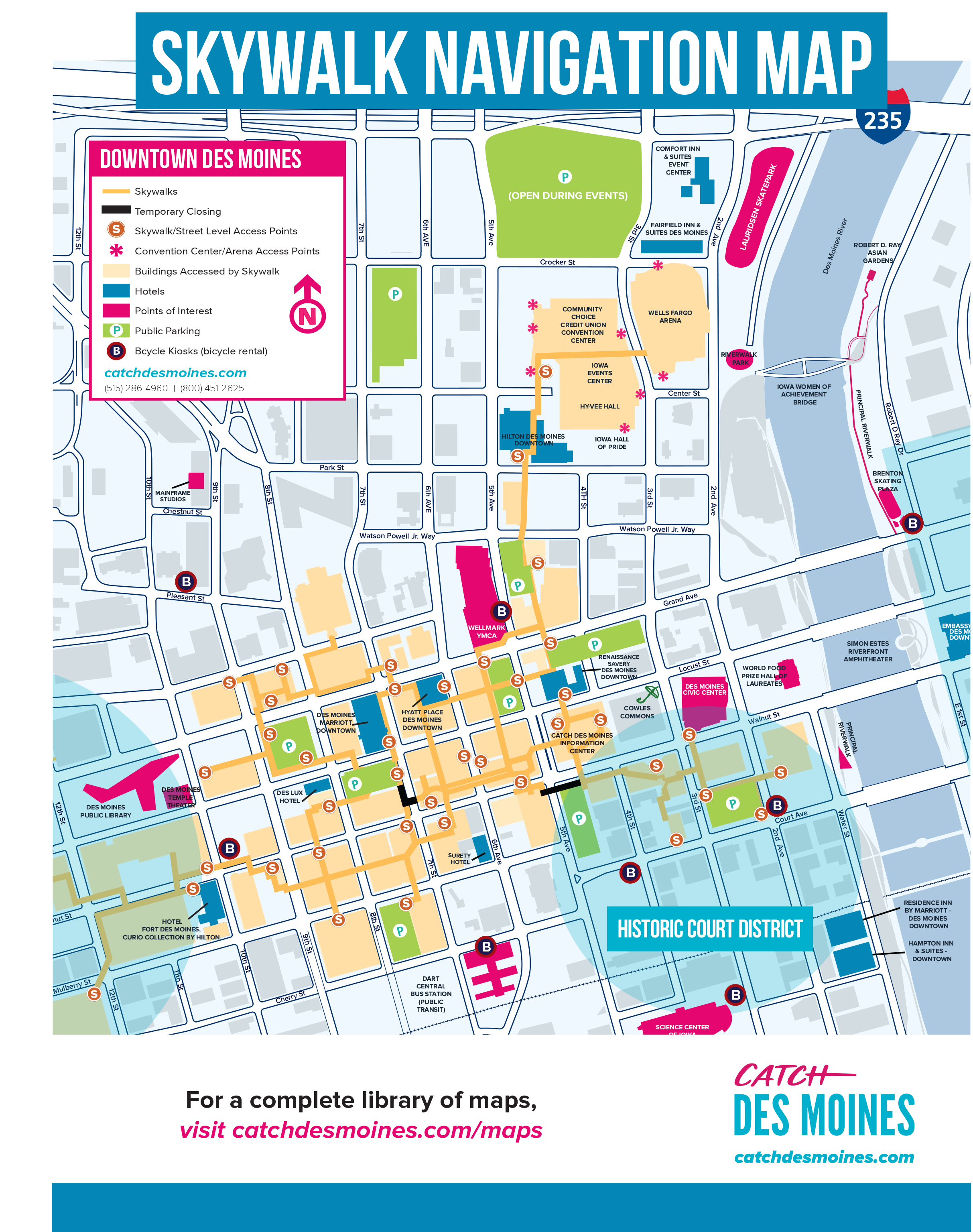 Map Of Downtown Des Moines Greater Des Moines Maps | Downtown & Surrounding Areas