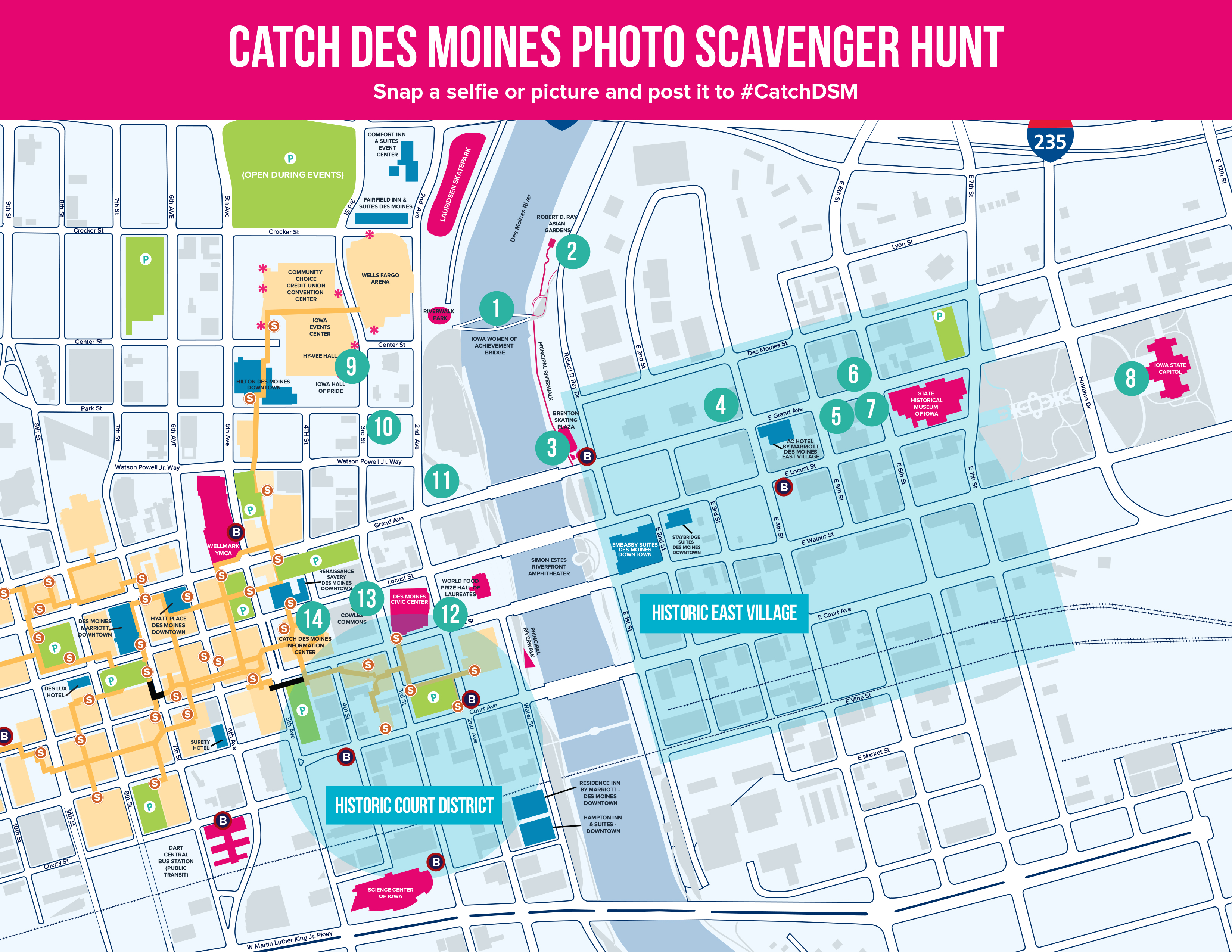 Map Of Downtown Des Moines Greater Des Moines Maps | Downtown & Surrounding Areas