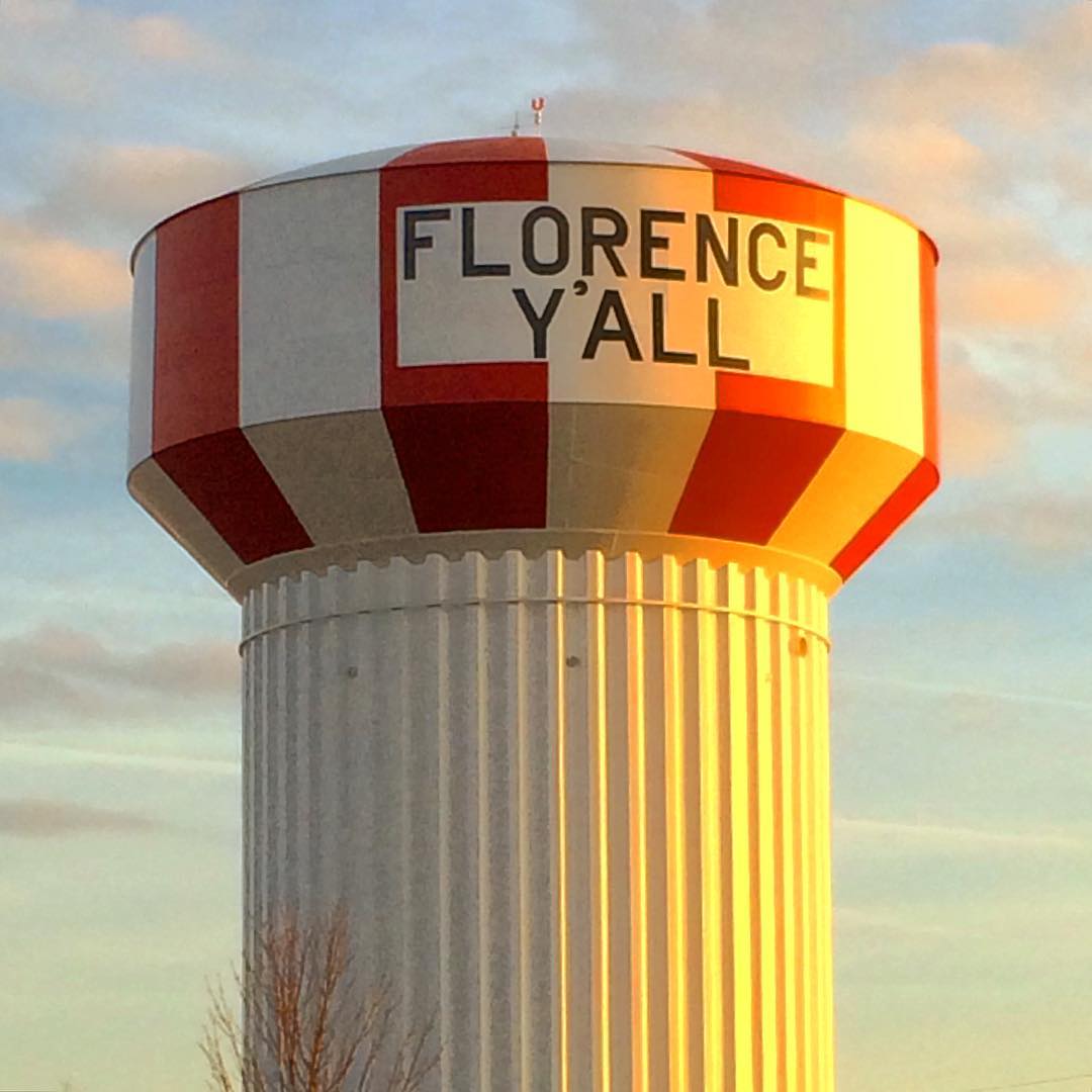 Florence Y'all water tower a welcoming landmark