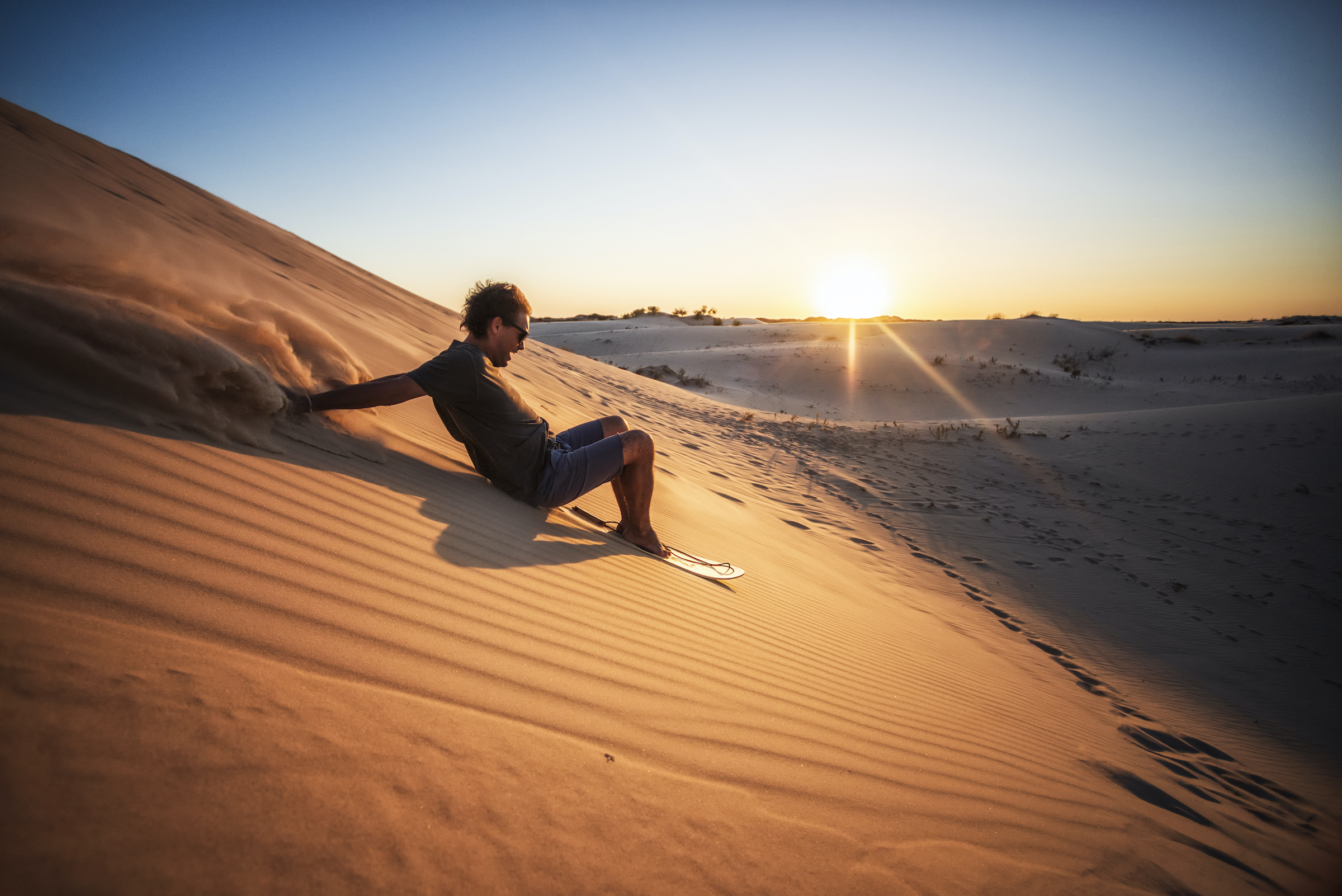 Sled Down the Dunes at Monahans Sandhills State Park in West Texas