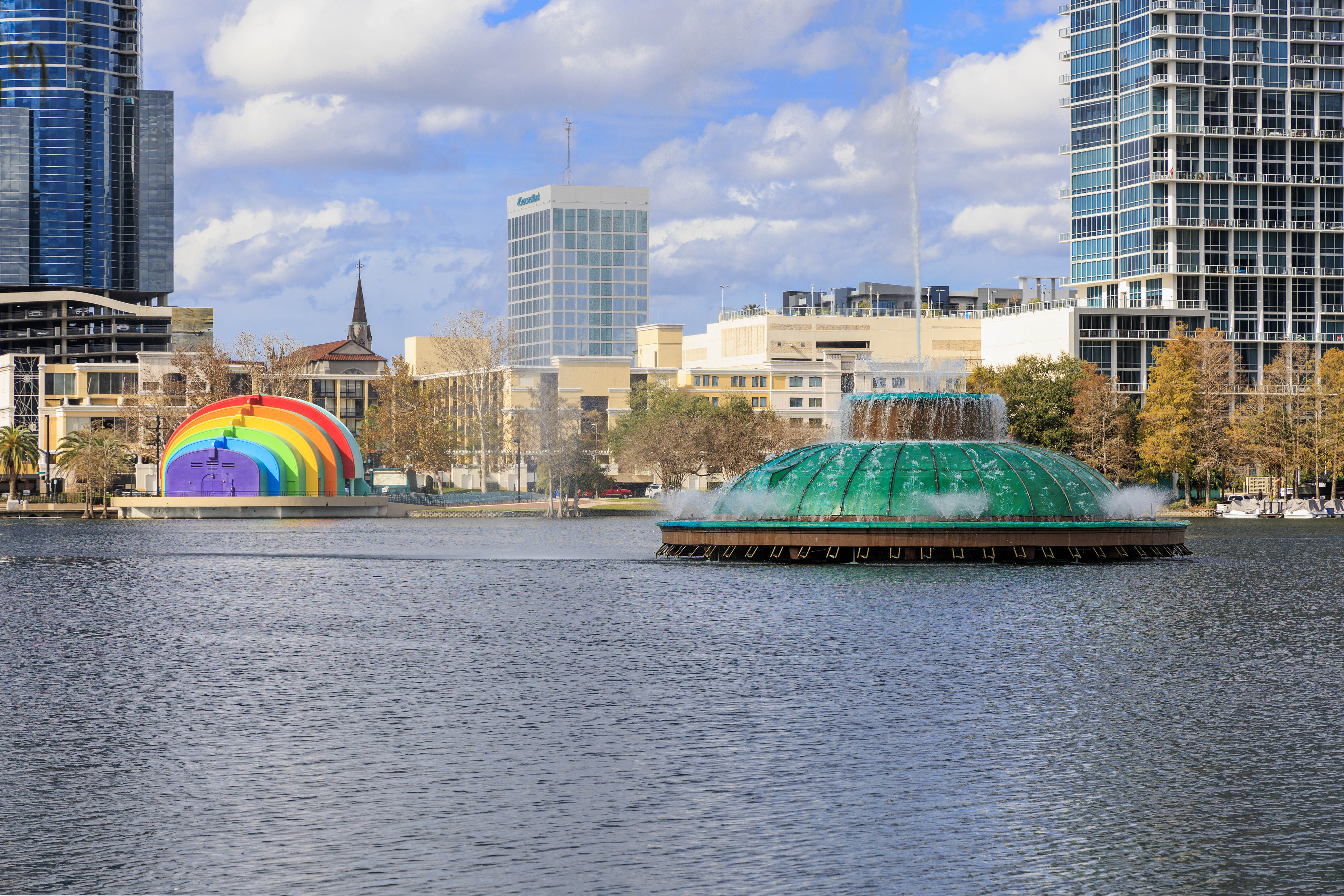 Orlando,FL Florida, SCENE on Lake Eola, The City Beautiful