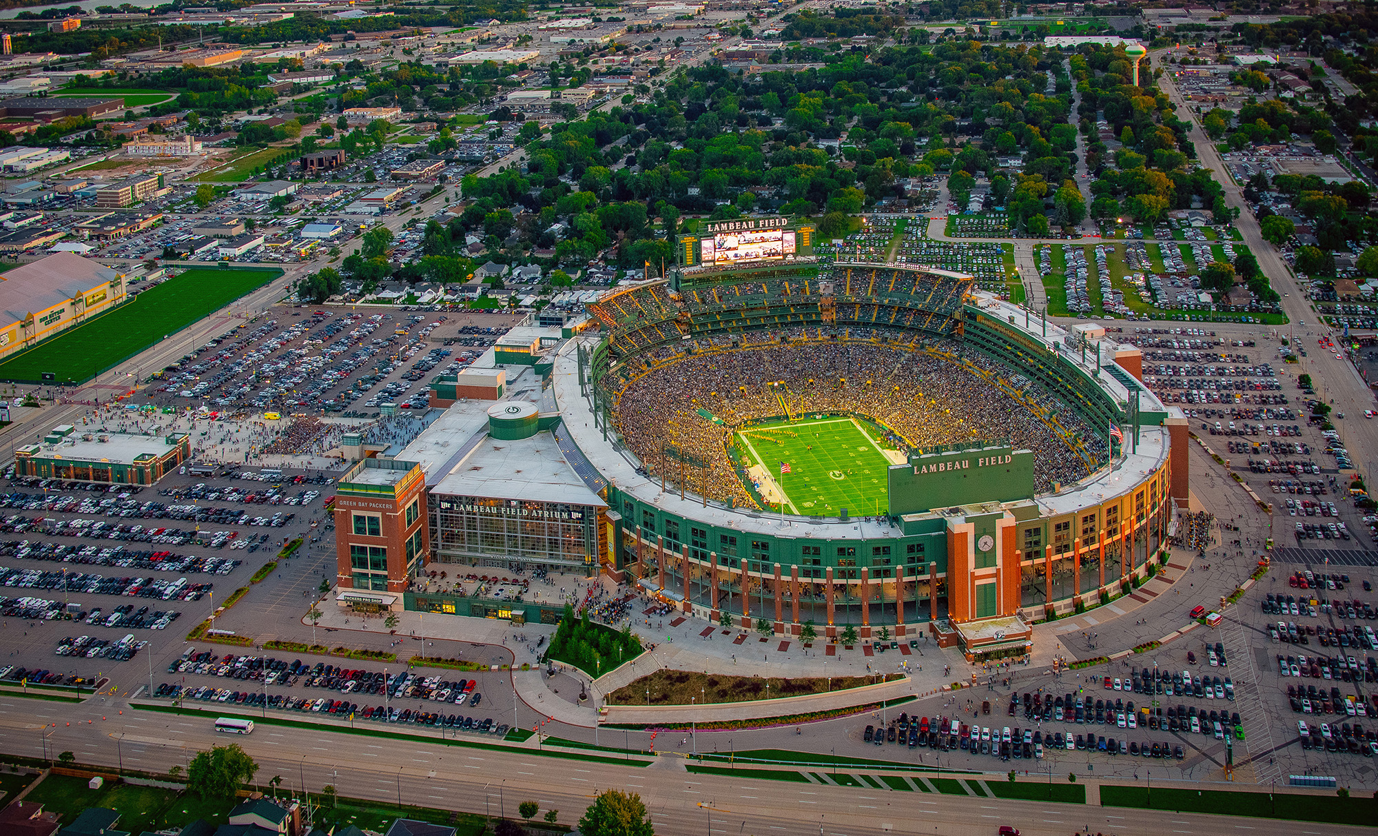 Aerial Photo of Green Bay Packers Stadium - Lambeau Field - Green Bay –  America from the Sky