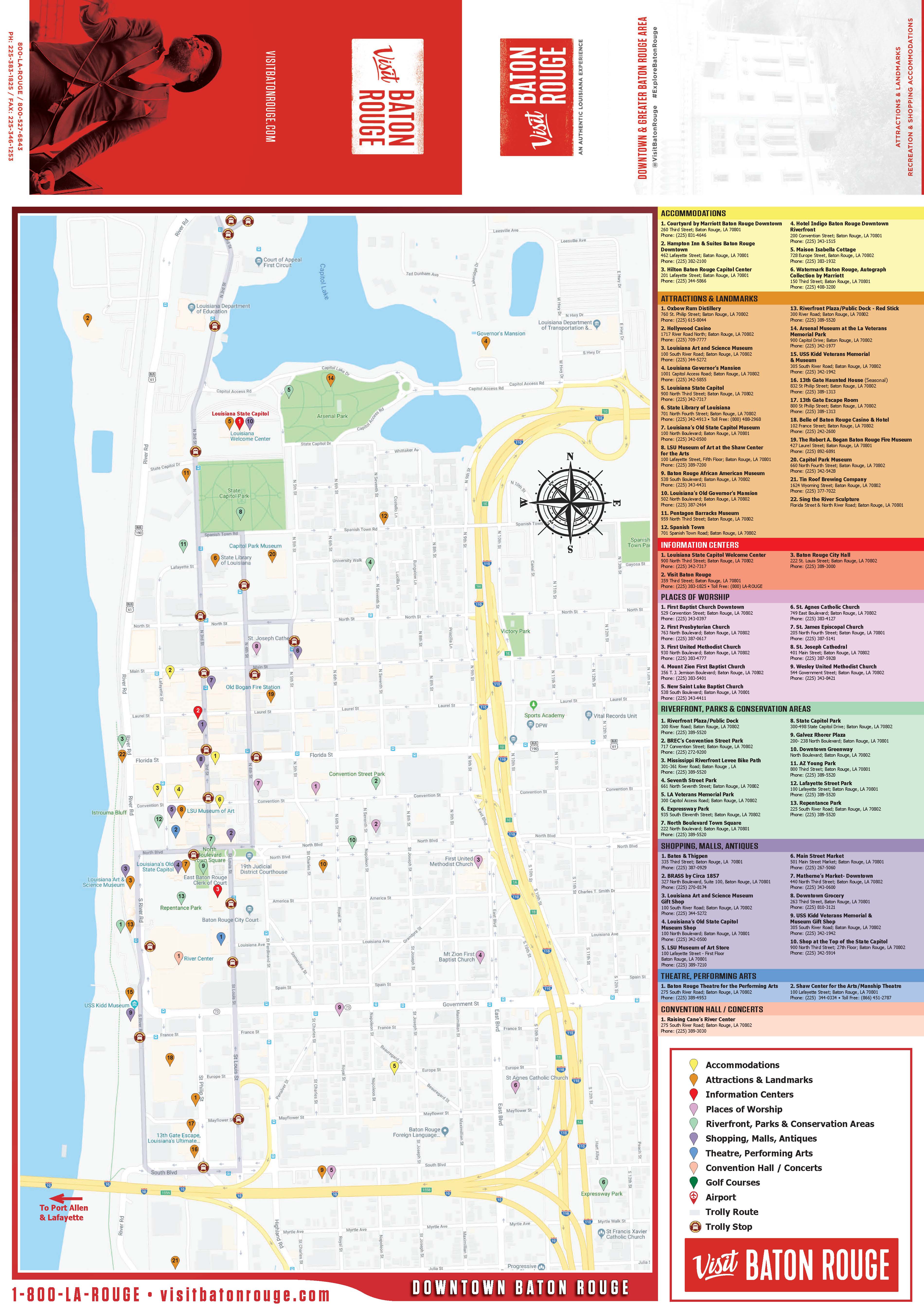 Baton Rouge, Louisiana Map