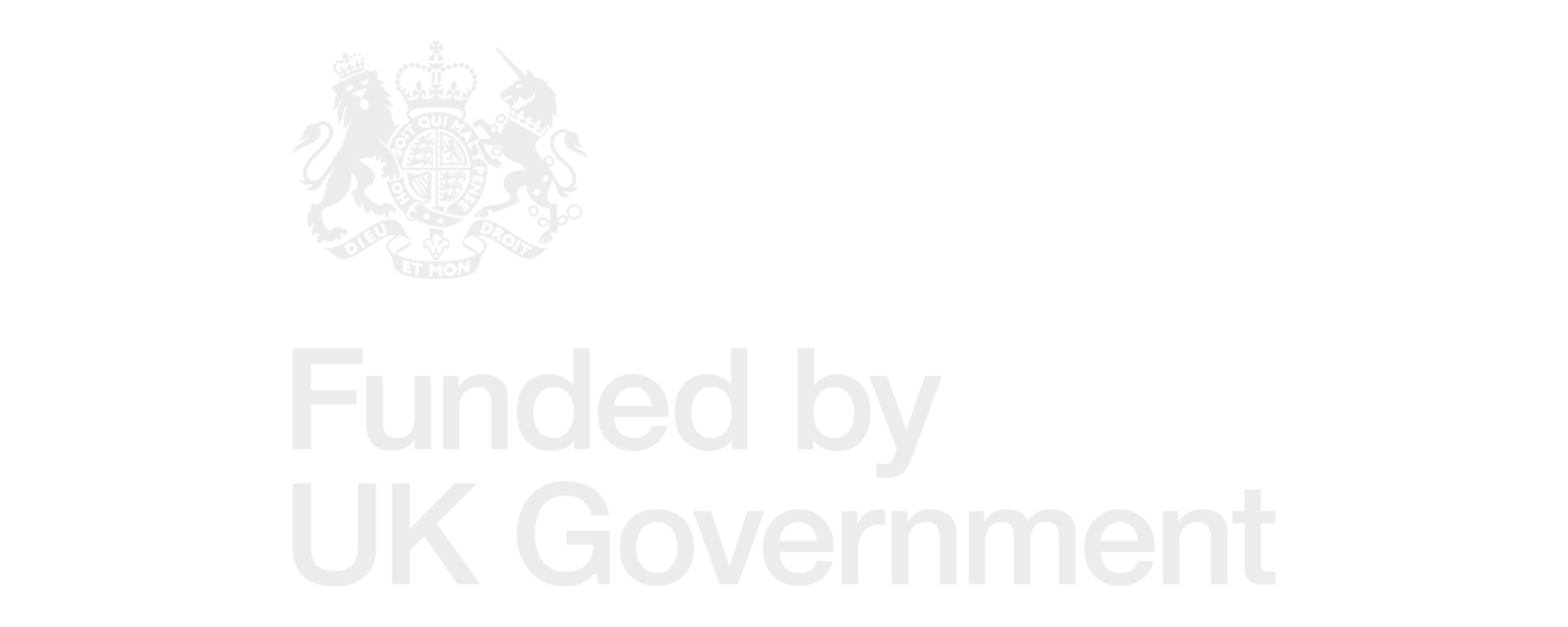 Funded by UK Government Logo White