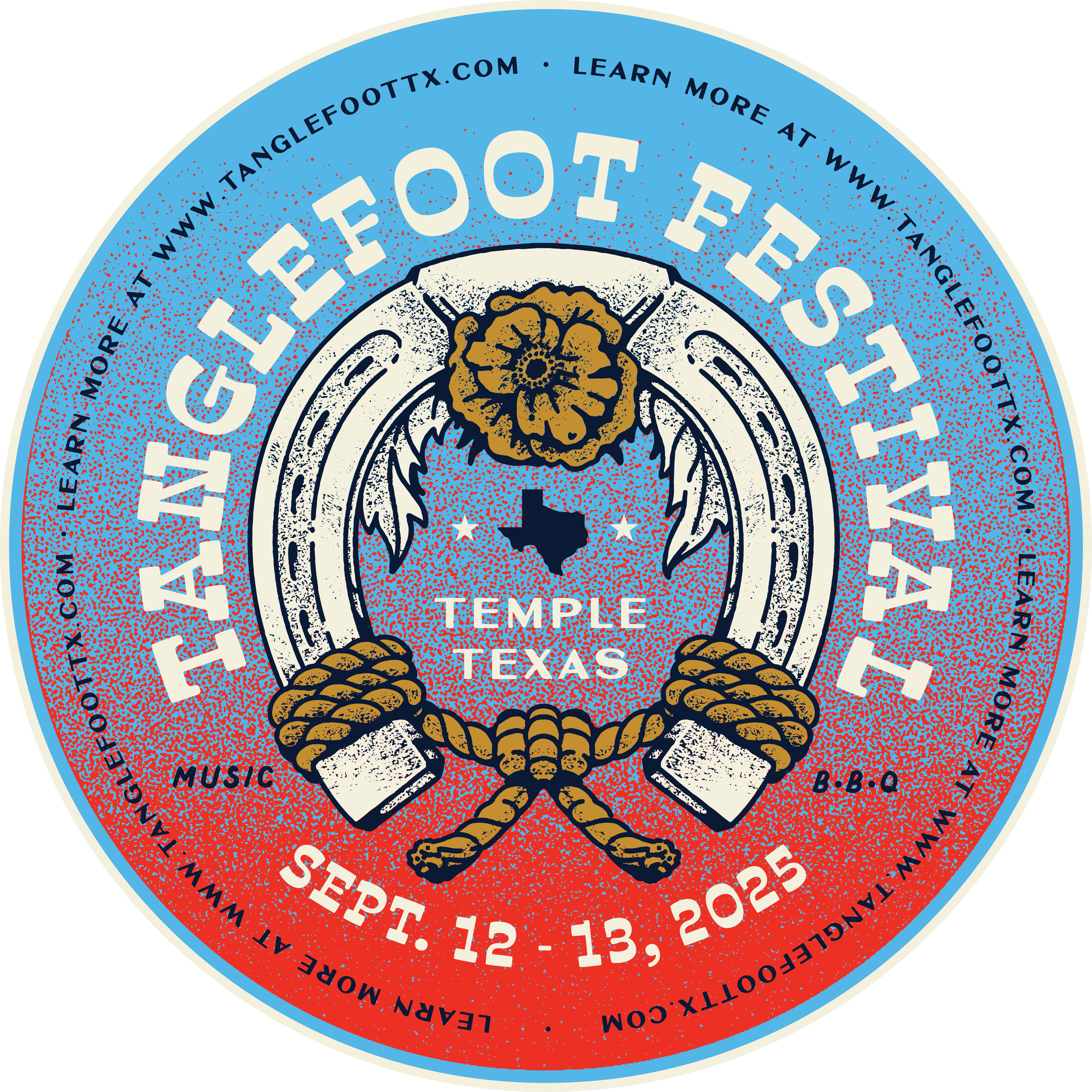 Tanglefoot Sticker Blue