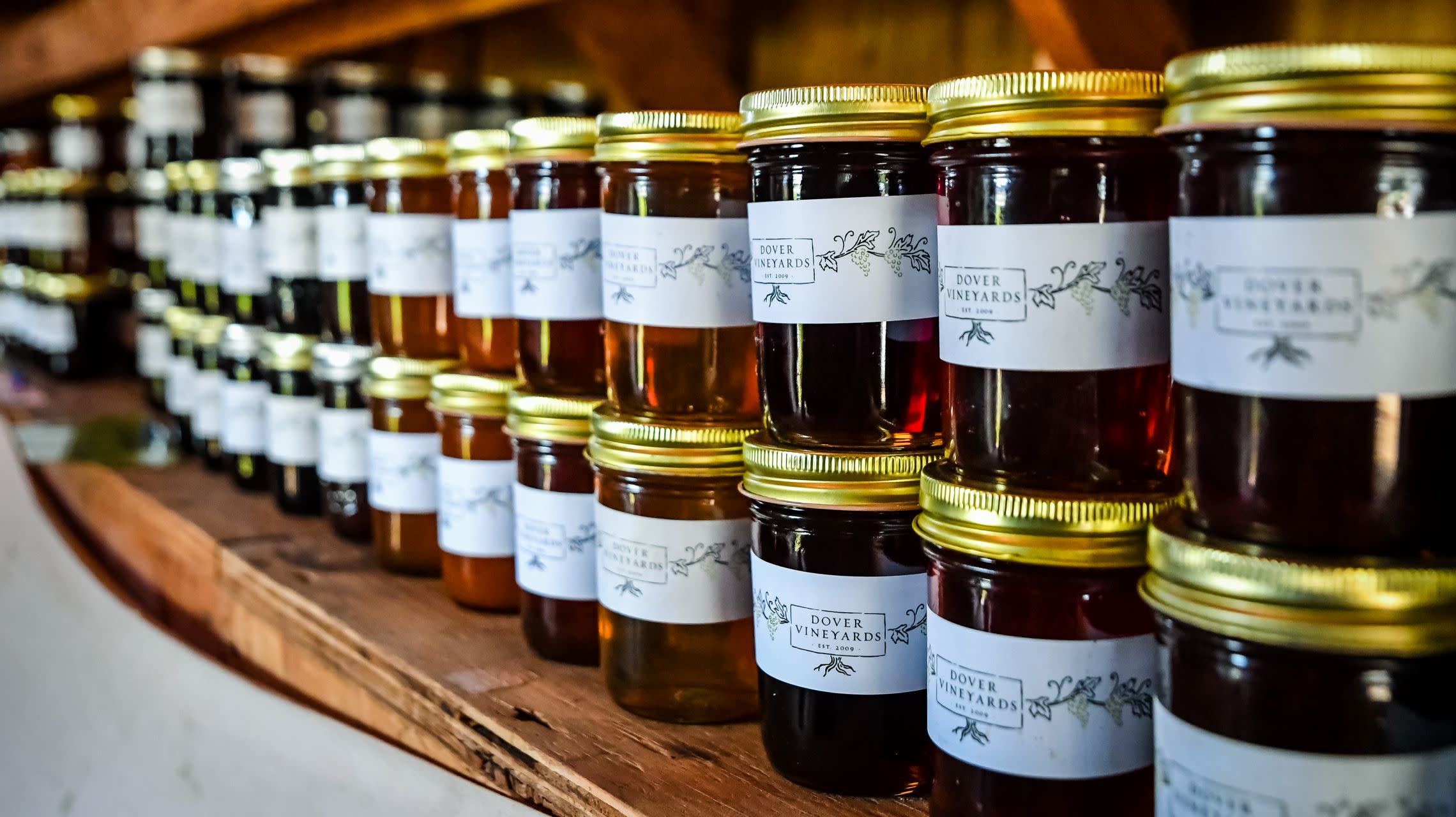 jars of jam on display