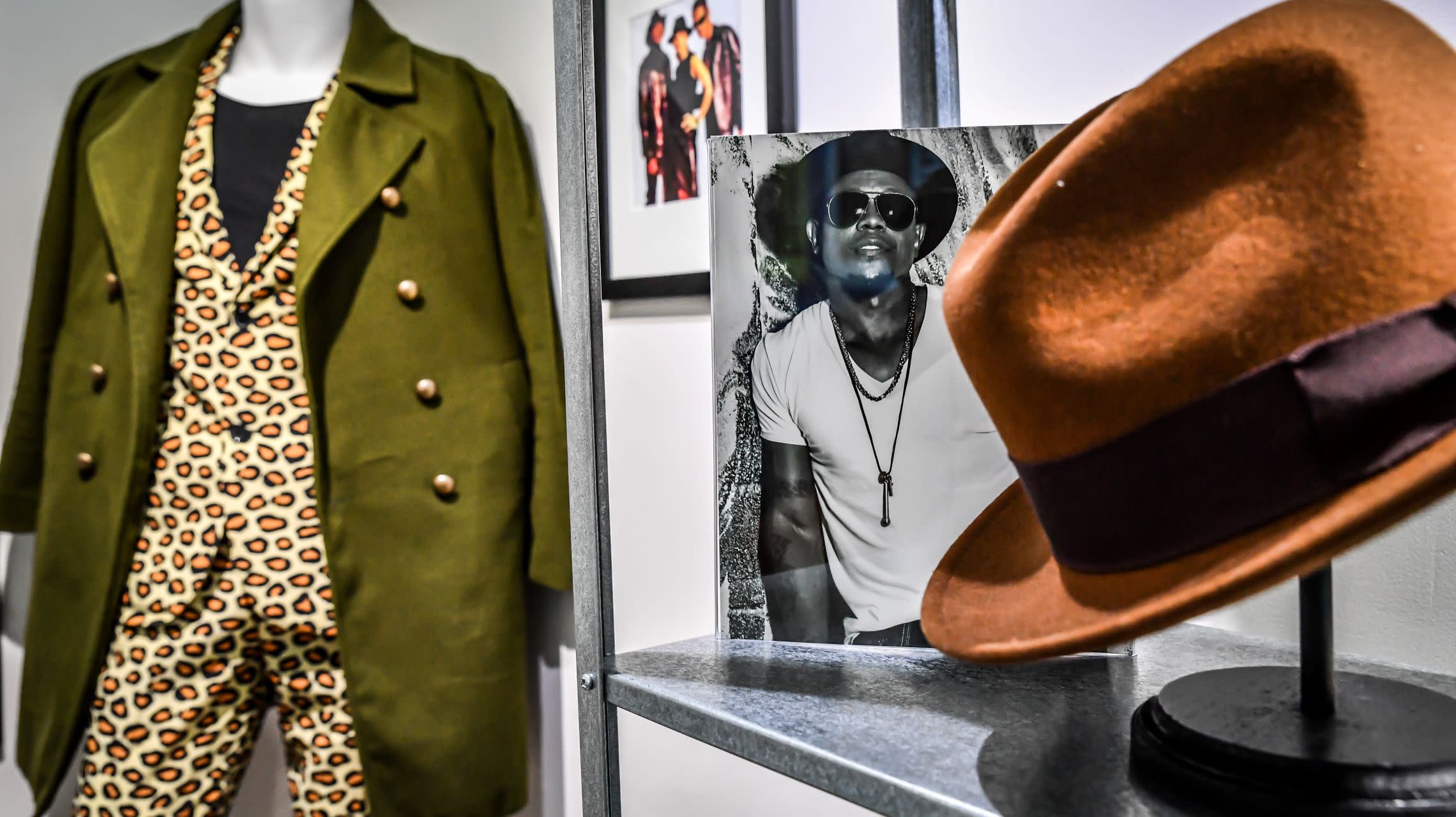 hat and outfit on display in exhibit