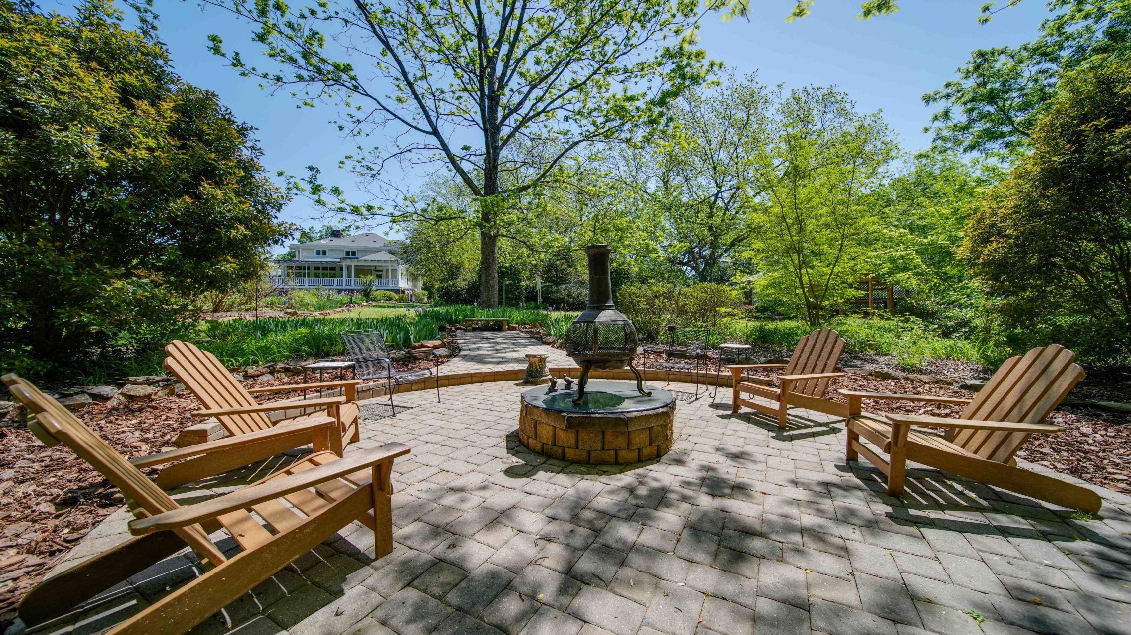 chairs around fire pit