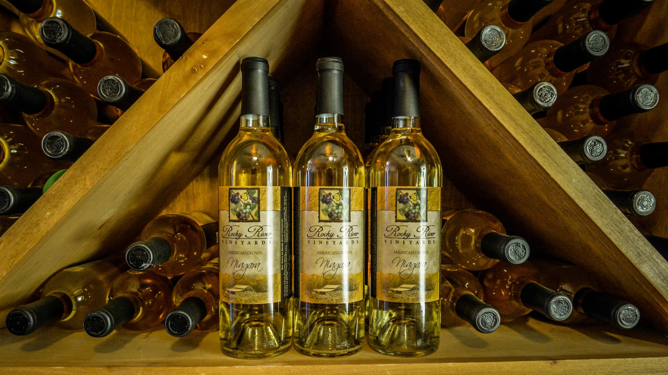 bottle of wine on shelf