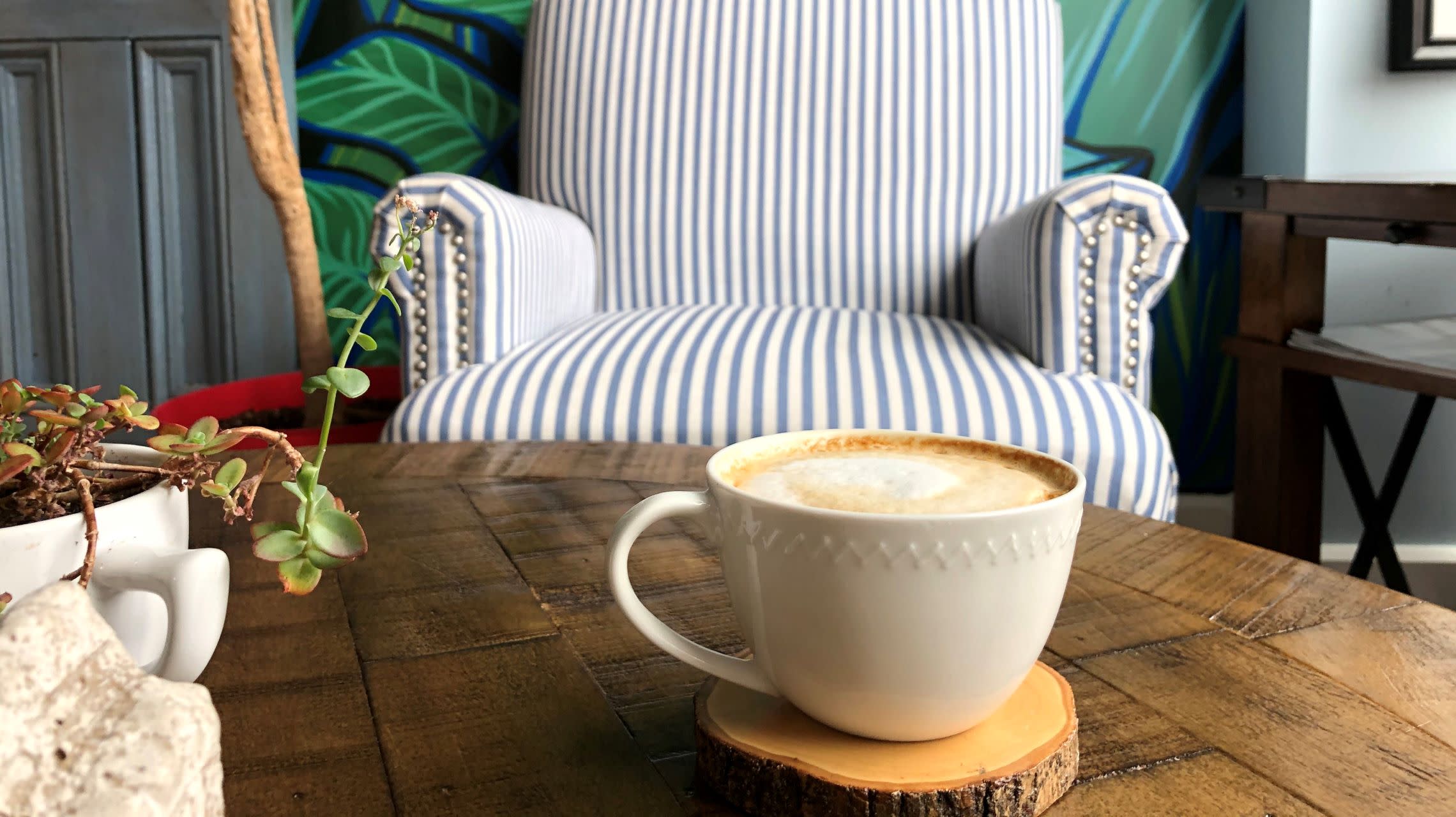 cup of coffee on table