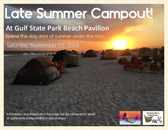 Gulf State Park's Late Summer Beach Campout