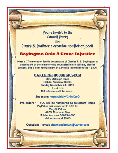 Launch Party for Mary S. Palmer's Creative Nonfiction Book