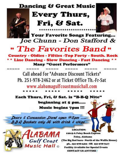 POSTPONED -B-B-Q Nite Featuring Joe Chunn - Don Stafford & The Favorites Band