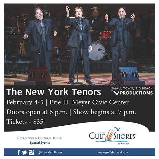 2019 Winter Edition of Small Town, Big Beach Productions presents The New York Tenors