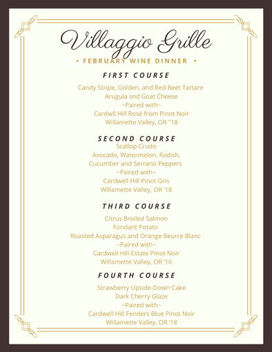 February Wine Dinner