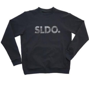【風を通さず着心地抜群】 一度着るとやめられない プルオーバー AddElm LOGO SLDO. ダブルクロスストレッチプルオーバー MATTE BLACK (UNISEX)