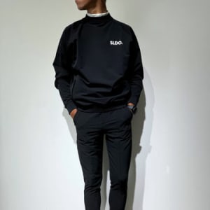 NEW STDダブルクロスストレッチプルオーバー BLACK (UNISEX)