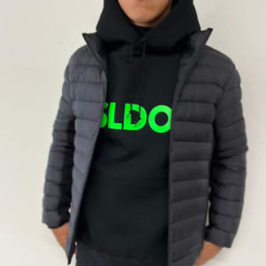 【EXTRA LIMITED】裏起毛フーディー/NEON GREEN LOGO (UNISEX)
