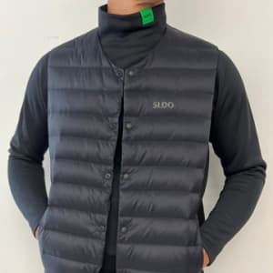 SLDO. × AddElm 裏起毛ストレッチハイネックロングスリーブTシャツ / NEON GREEN LOGO (UNISEX)