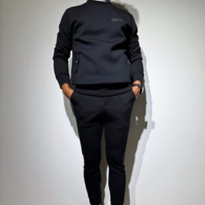 ライト ダブルニット リブパンツ/BLACK (UNISEX)