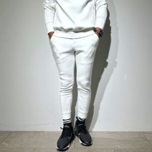 ライト ダブルニットフーディー/WHITE (UNISEX)