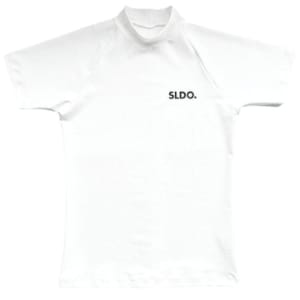 半袖モックネック カットソー MINIMUM LOGO/WHITE(UNISEX)