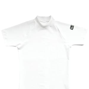 半袖モックネック カットソー 3D LOGO/WHITE