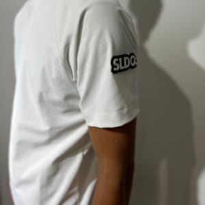 半袖モックネック カットソー 3D LOGO/WHITE