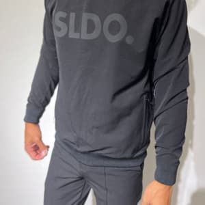SLDO. × AddElm ダブルクロスストレッチプルオーバー MATTE BLACK (UNISEX)