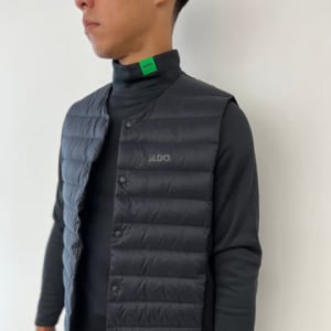 SLDO. × AddElm 裏起毛ストレッチハイネックロングスリーブTシャツ / NEON GREEN LOGO (UNISEX)