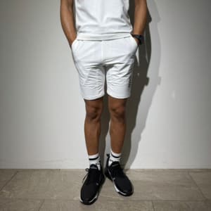 CODURA(R) NYLON 4WAY STRETCH ハーフパンツ  FRONT BACK LOGO/WHITE