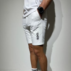 CODURA(R) NYLON 4WAY STRETCH ハーフパンツ  FRONT BACK LOGO/WHITE