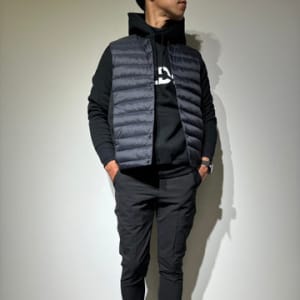 ダブルクロスストレッチ リブパンツ (UNISEX)　