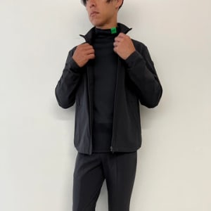 CODURA(R) NYLON 4WAY STRETCH ウインドブレーカー MATTE BLACK (UNISEX)