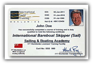 яхтенный сертификат, bareboat skipper