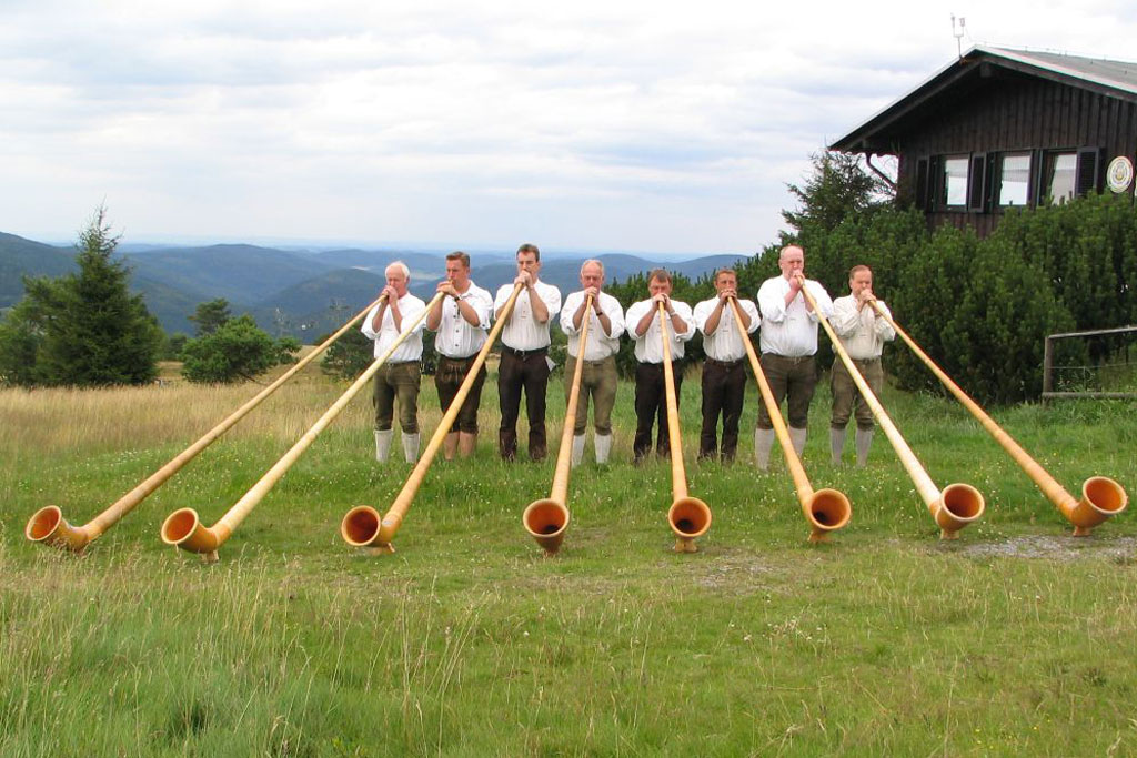 Folklore in het Sauerland Hoornblazen bij Willingen