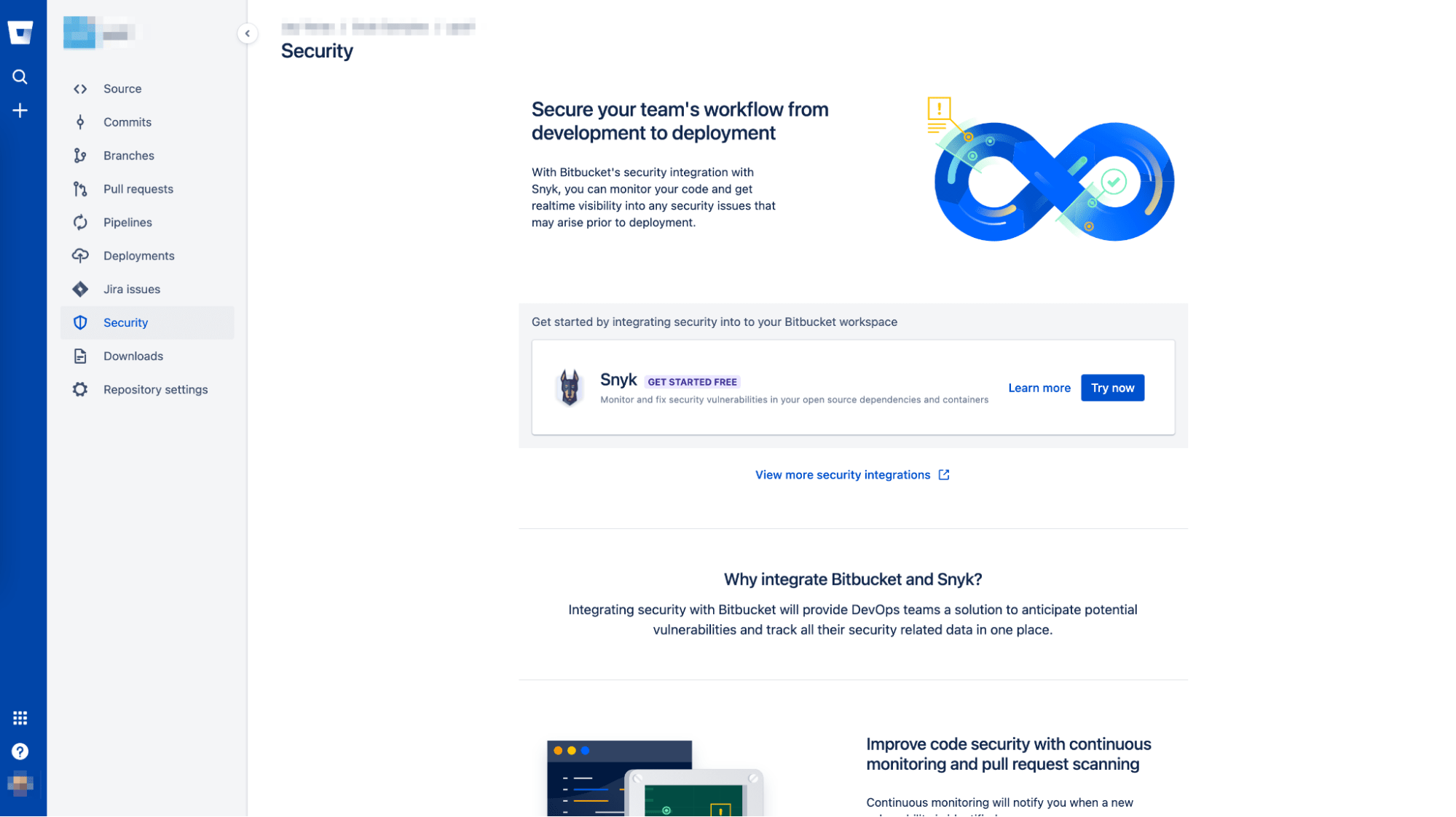 Snyk Security for Bitbucket Cloud