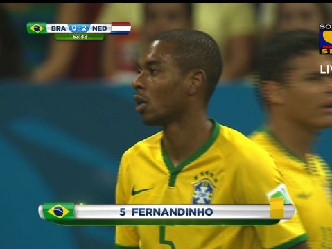 Foul - Yellow Card | FERNANDINHO | Brazil vs Netherlands