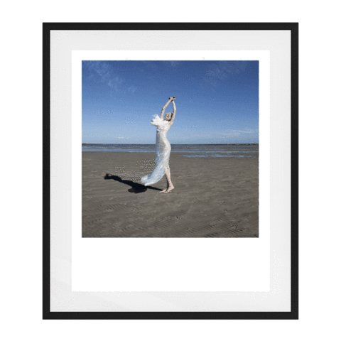 Hands All Over 04 Solid Wood Framed Art Print in Black Frame / 83 X 68 CM by Serap Osman