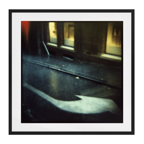 After Hours 2 Solid Wood Framed Art Print in Black Frame / 83 X 83 CM by Serap Osman